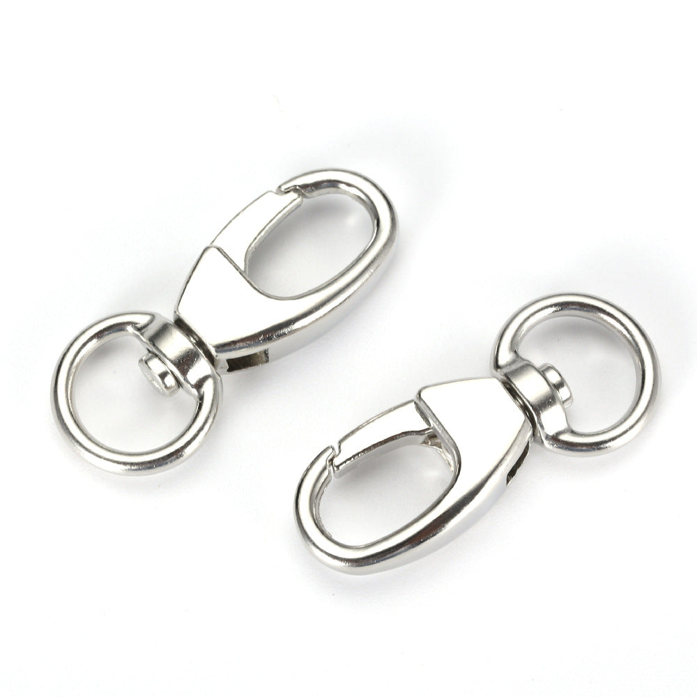 4-Point Small Top Buckle Bag Hardware Accessories, Zinc Hanging Plated Zinc Alloy Spring Buckle Adjuster, Single Hole