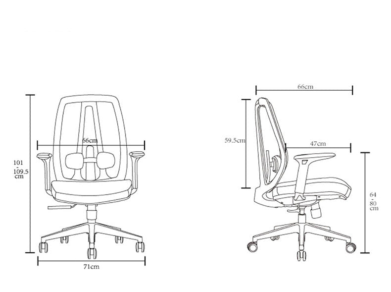 Office computer chair, Home comfortable ergonomic chair for long sitting, Staff backrest chair, Adjustable height office seat.
