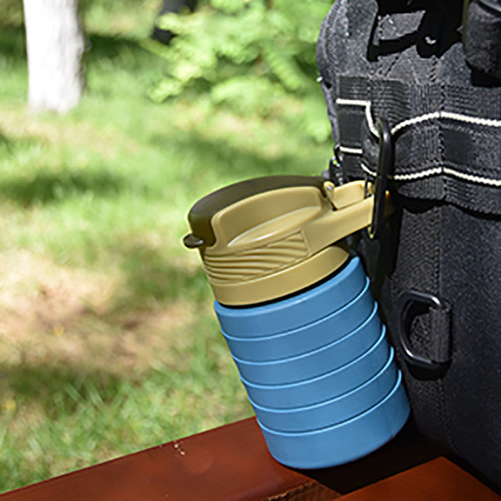 Food-grade silicone collapsible cup for outdoor cycling and sports.