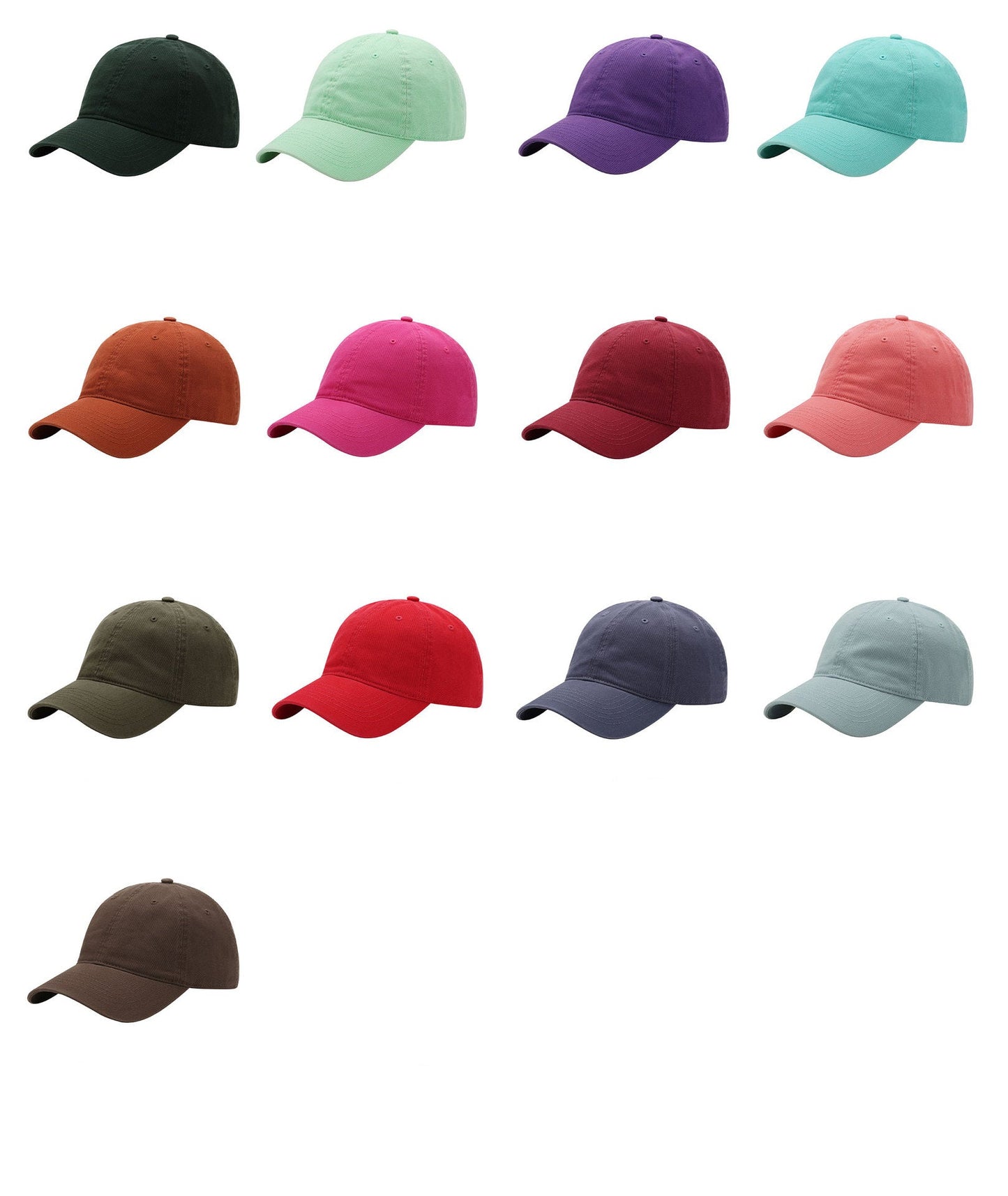 Custom Logo Breathable Plain Color Embroidered Baseball Caps