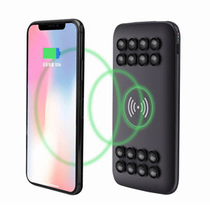 GODONE NEW ARRIVAL 2021 10000mAh Qi Wireless Power Bank Portable Charger with Powerful Suction Cups