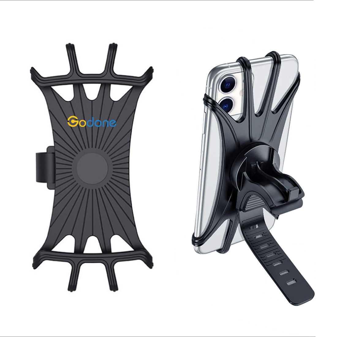 Goldentech --  Bicycle and Motocycle Phone Mount Detachable 360° Rotation Silicone Phone Holder