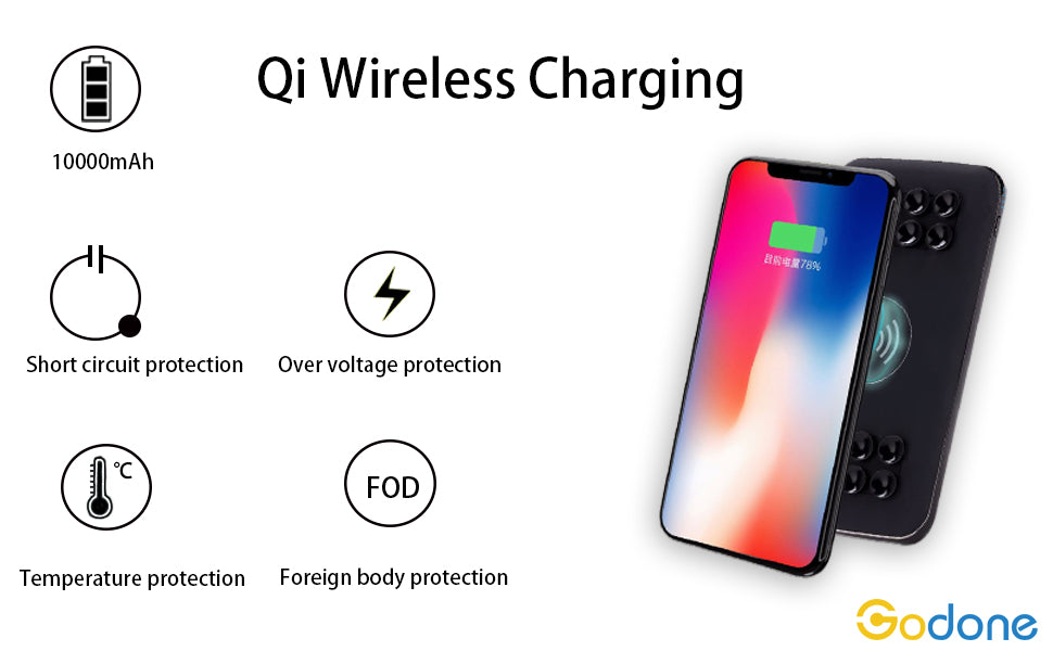 GOLDENTECH 10000mAh Wireless Power Bank