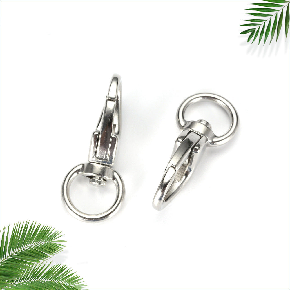 4-Point Small Top Buckle Bag Hardware Accessories, Zinc Hanging Plated Zinc Alloy Spring Buckle Adjuster, Single Hole