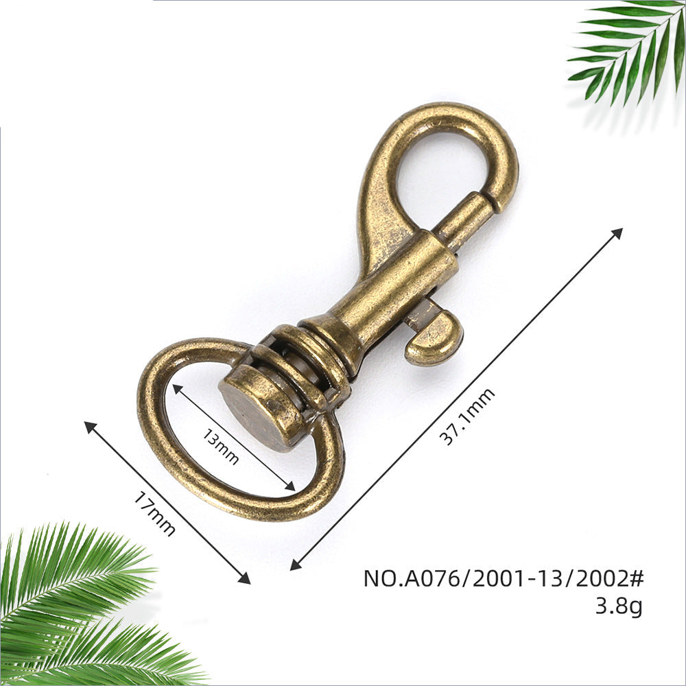 Custom Metal Square-end Strap Buckle in Antique Bronze