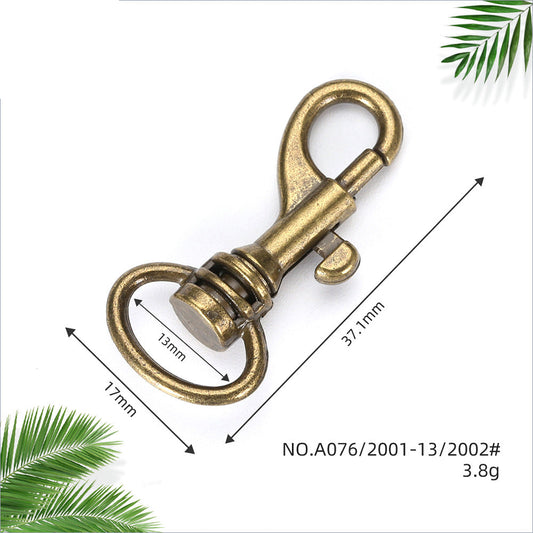 Custom Metal Square-end Strap Buckle in Antique Bronze