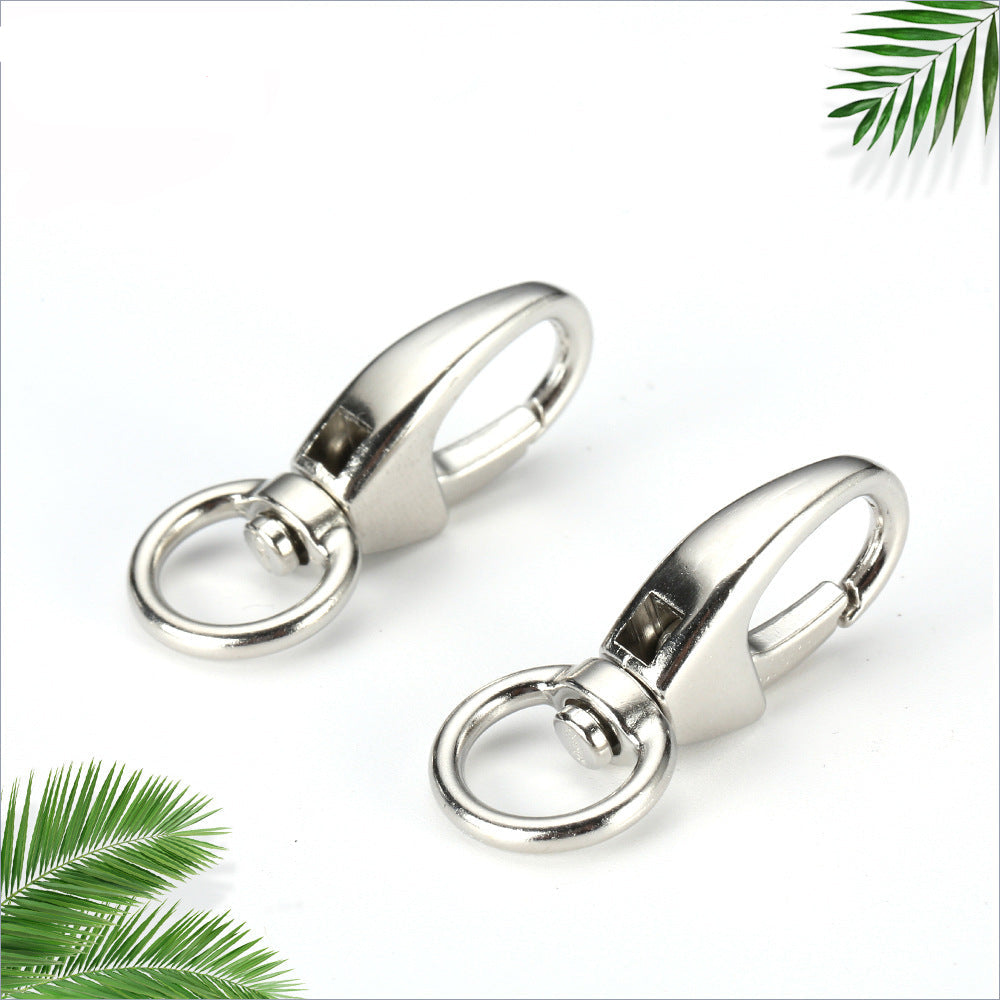 4-Point Small Top Buckle Bag Hardware Accessories, Zinc Hanging Plated Zinc Alloy Spring Buckle Adjuster, Single Hole