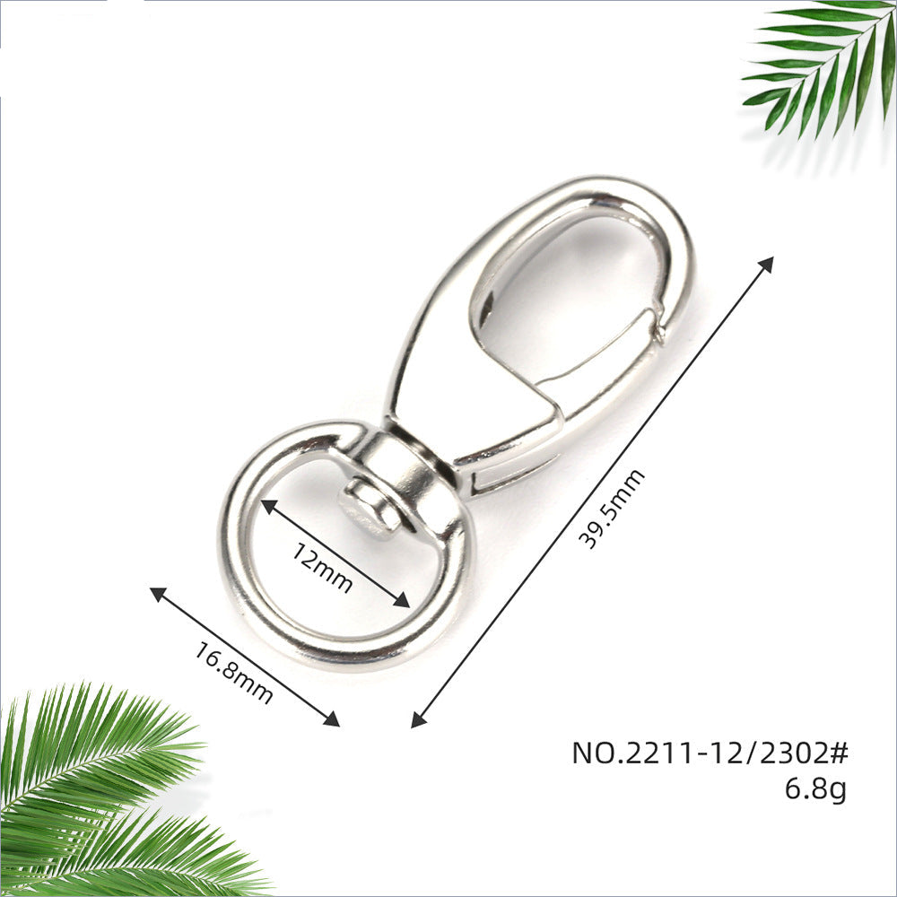 4-Point Small Top Buckle Bag Hardware Accessories, Zinc Hanging Plated Zinc Alloy Spring Buckle Adjuster, Single Hole
