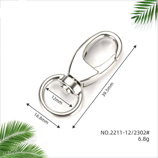 4-Point Small Top Buckle Bag Hardware Accessories, Zinc Hanging Plated Zinc Alloy Spring Buckle Adjuster, Single Hole