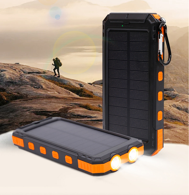 Outdoor Solar 10000mAh Power Bank High Capacity Portable Charger