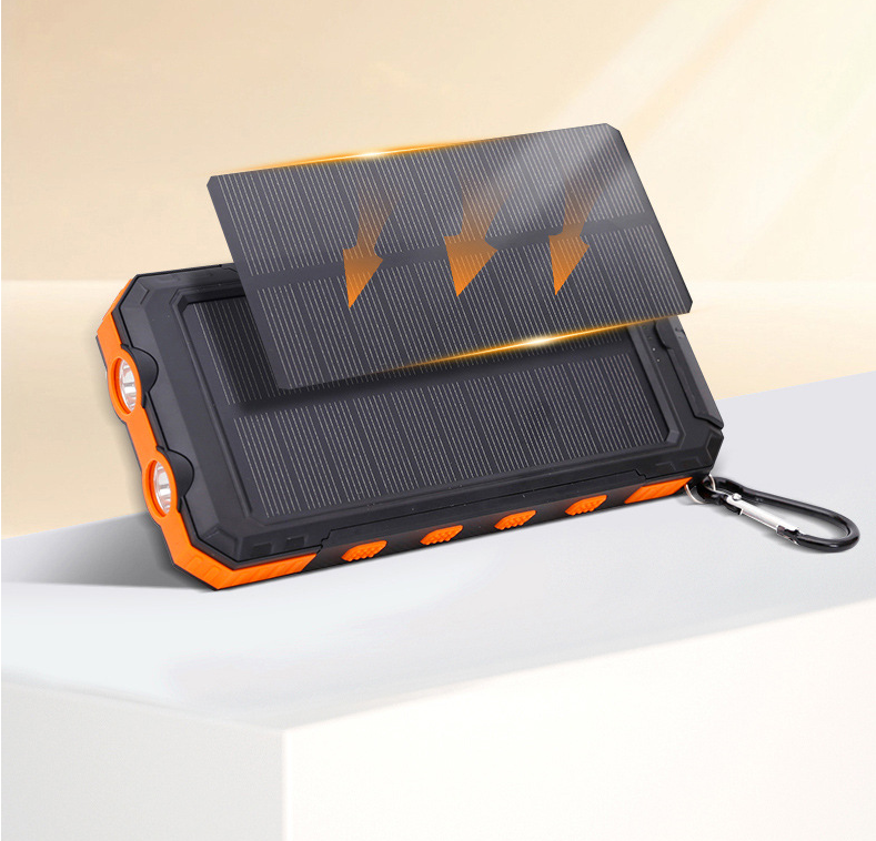 Outdoor Solar 10000mAh Power Bank High Capacity Portable Charger
