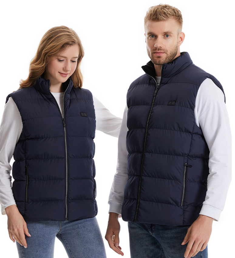 USB Heated Clothing, Heated Vest with Stand-Up Collar for Autumn and Winter