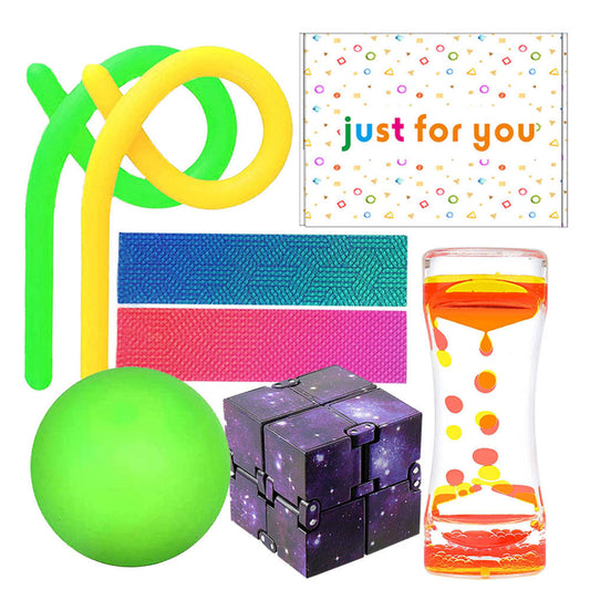 Pressure ball, elastic cord, calming and stress-reducing toy – suitable for children with ADHD or autism; also includes a “calming corner” set.