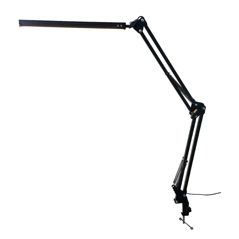 LED Clamp Desk Lamp with Long Flexible Arm, Eye-protection, and Portable Foldable Design