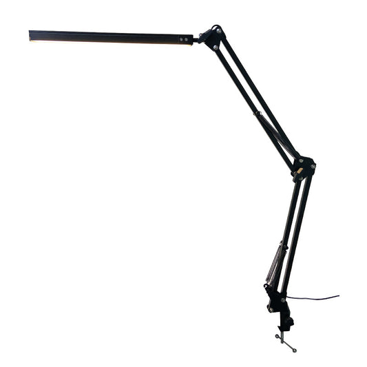 LED Clamp Desk Lamp with Long Flexible Arm, Eye-protection, and Portable Foldable Design