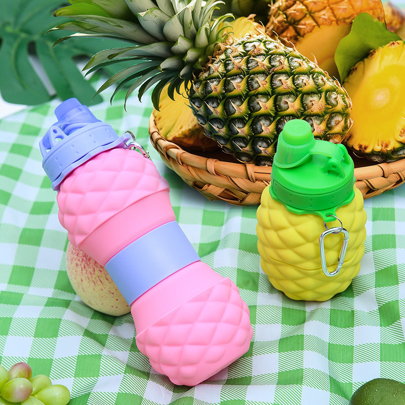 Sports Outdoor Travel Water Bottle Silicone Collapsible Cup Food-Grade Foldable Telescopic Cup