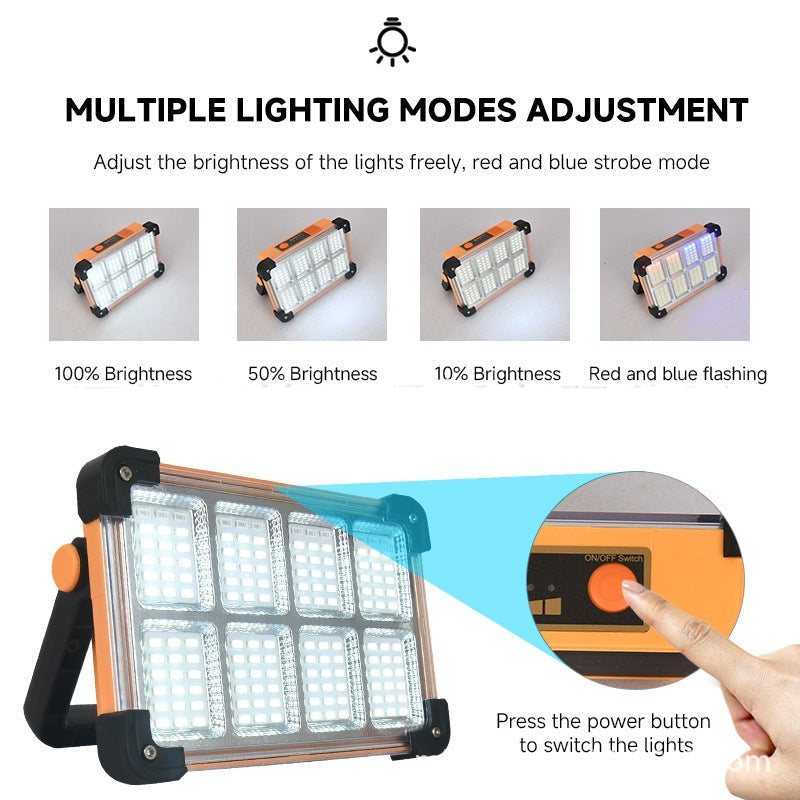 Solar-Powered Lantern with Portable Handle, USB Charging, and Power Bank Function