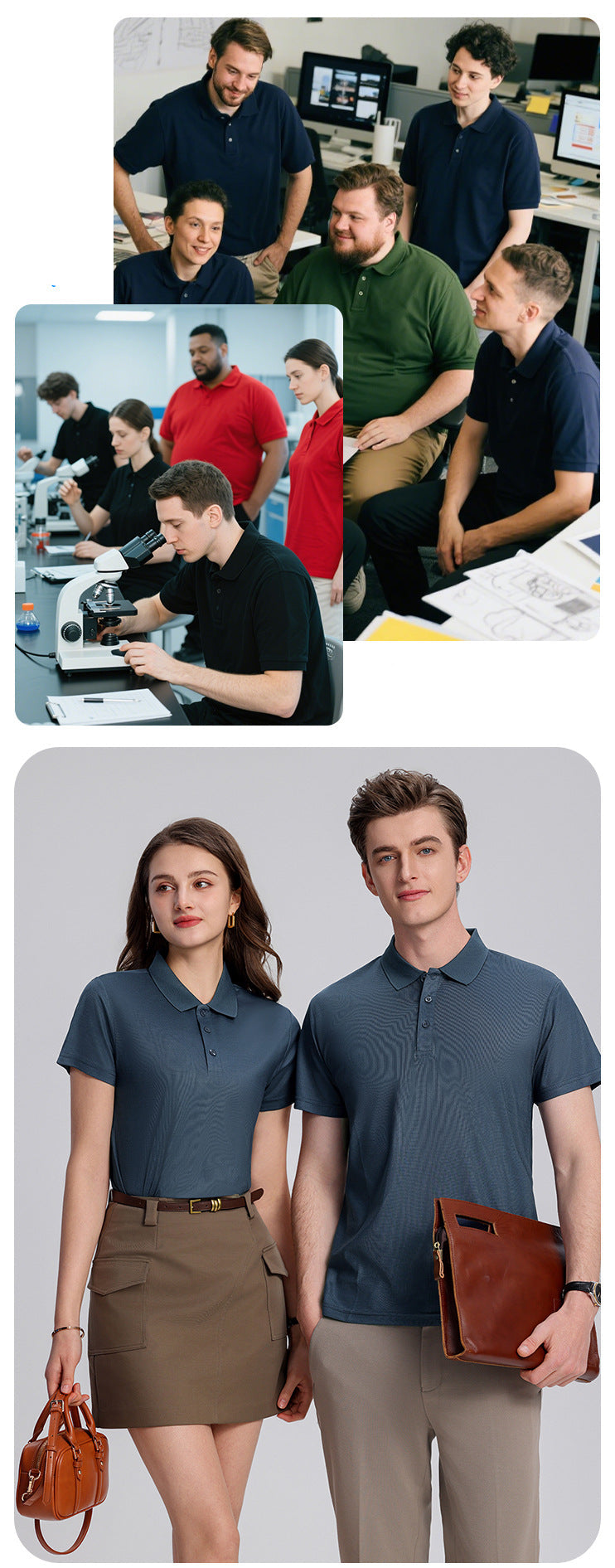 Custom Turn-Down Collar Polo Shirts Imitation Cotton Ice Silk Short Sleeves With Printed/Embroidered Logo，MADE IN CHINA