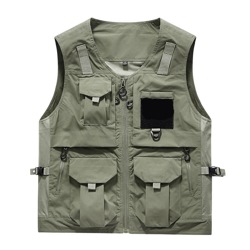 Custom Multi-Pocket Utility Vest with Logo Printing