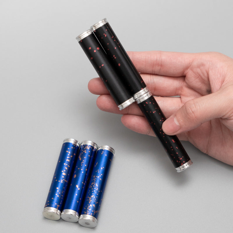 Magnetic three-section stick finger toy – an adult-stress-relieving, magnetic pen spinner gadget