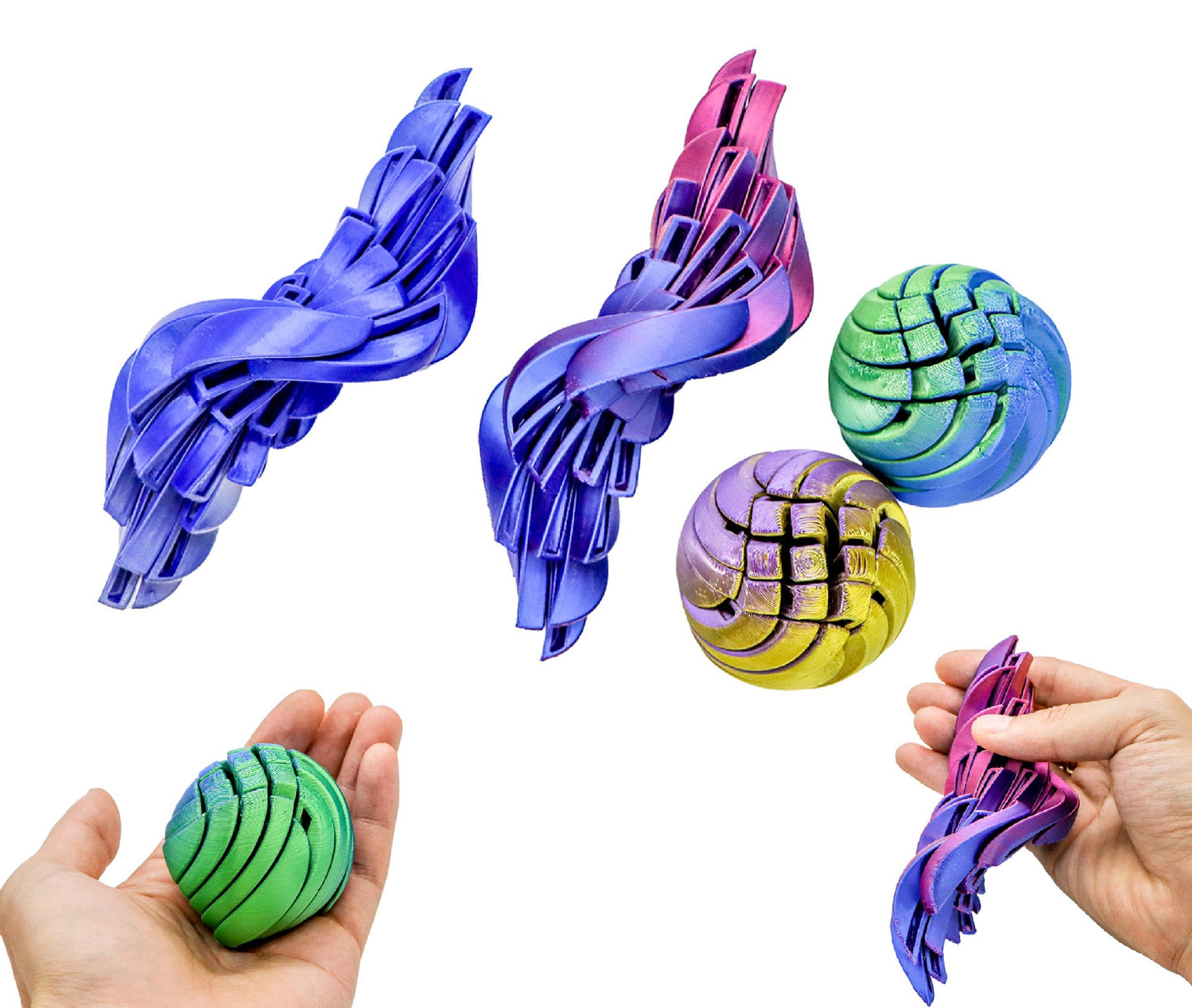 3D-printed deformed spherical toy ball