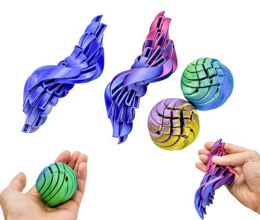 3D-printed deformed spherical toy ball