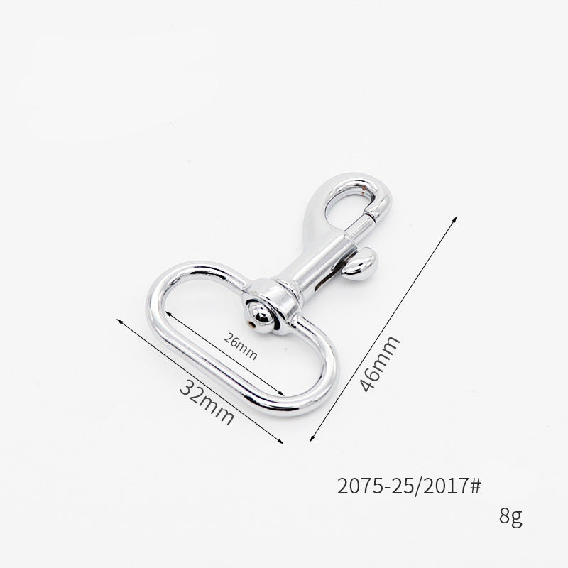 Zinc alloy luggage buckle accessories, dog buckle, color and specifications can be customized.