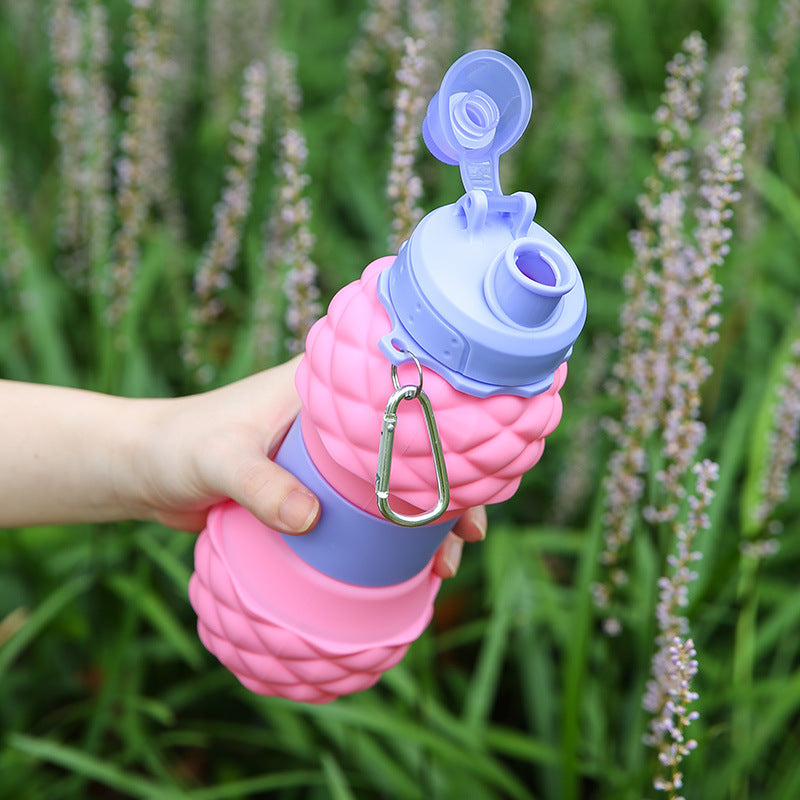 Sports Outdoor Travel Water Bottle Silicone Collapsible Cup Food-Grade Foldable Telescopic Cup