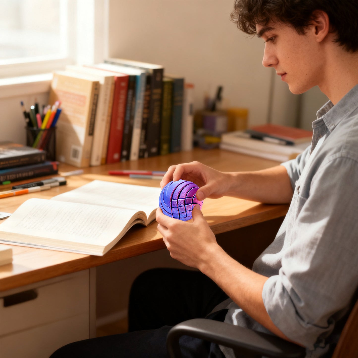 3D-printed deformed spherical toy ball