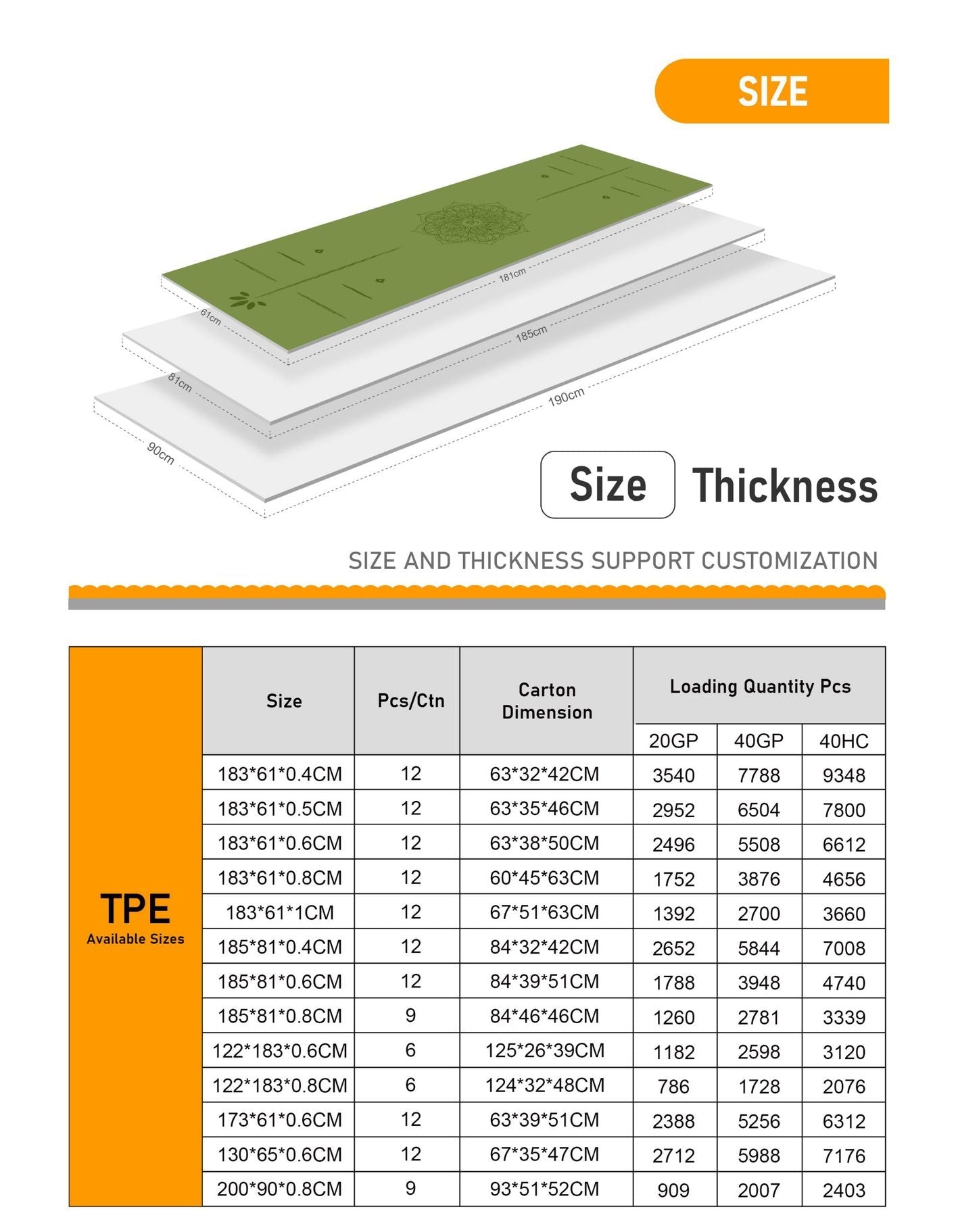 TPE Foldable Yoga Mat - Hangable, Silent & Shock-Absorbing