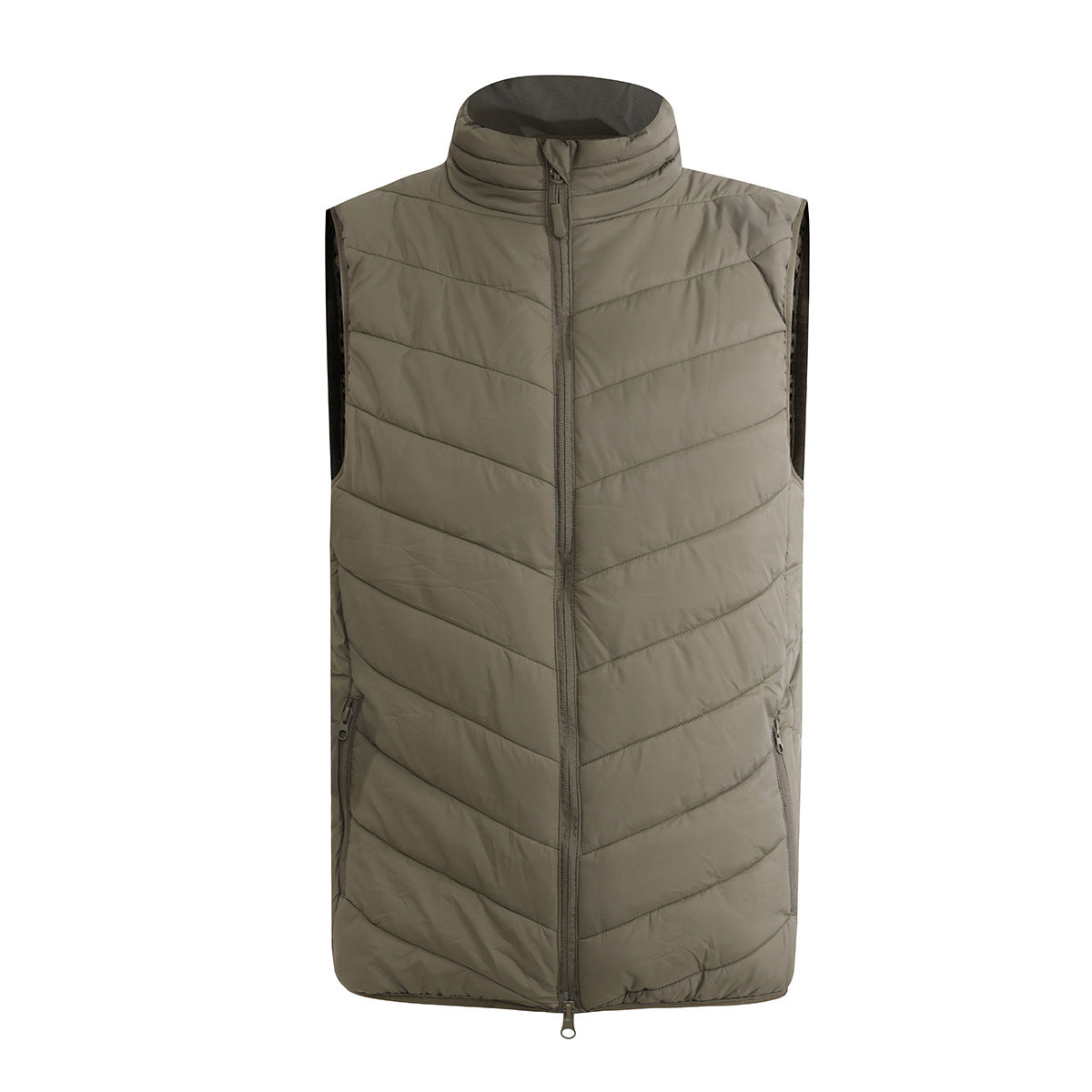 Camouflage vest windproof and cold-resistant, wearable inside or outside for warmth.