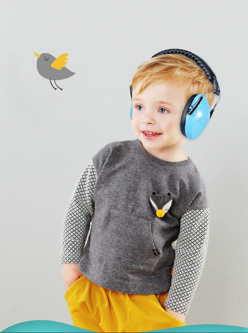 Children's noise-proof earmuffs for use in airplanes, during decompression, for sleeping, entertainment, studying, or playing the drum – noise-reducing and sound-insulating headphones.