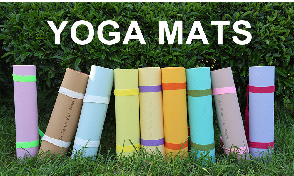 TPE Foldable Yoga Mat - Hangable, Silent & Shock-Absorbing