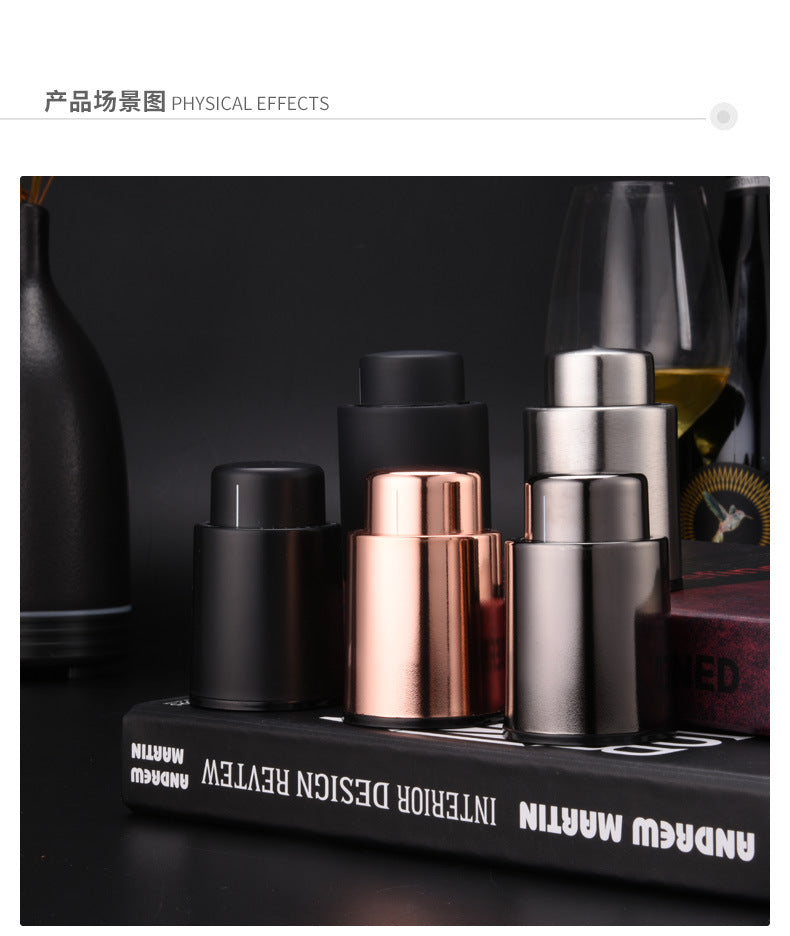 Vacuum Sealer Wine Stopper with Scale for Home Use, Wine Bottle Preserver and Freshness Keeper