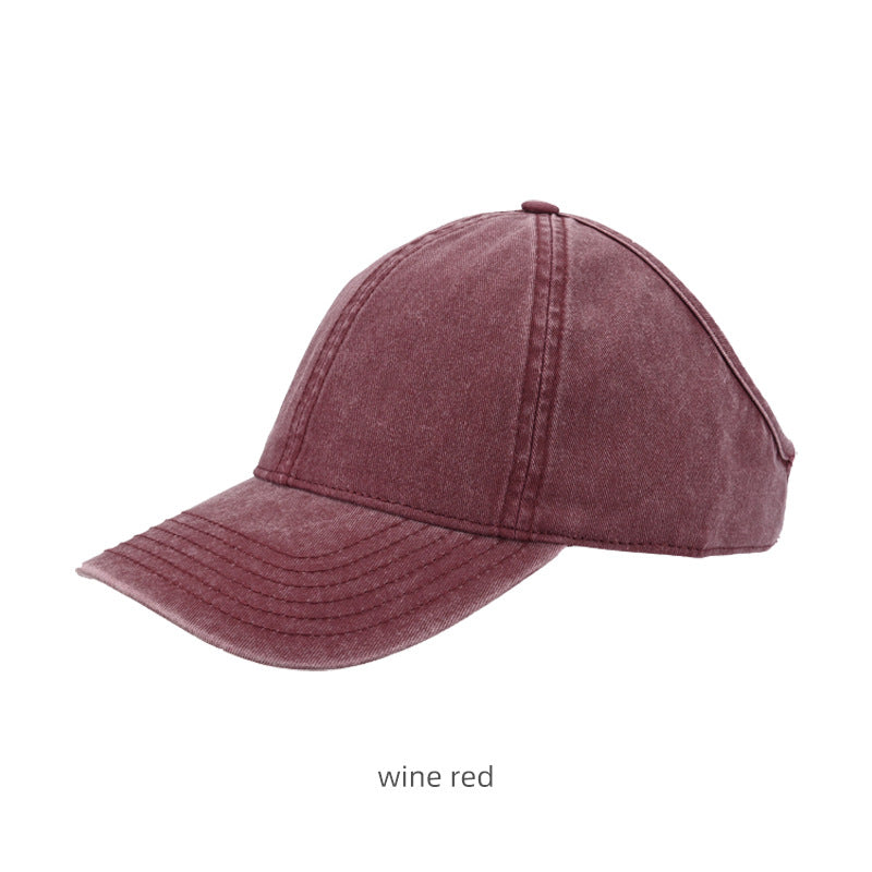 Custom Washed Cotton Color-block Baseball Cap