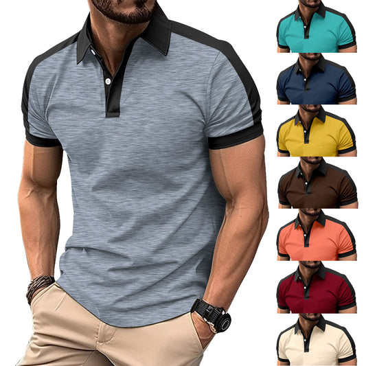 Men's Big & Tall Poplin Cotton Polo Shirt， MADE IN CHINA
