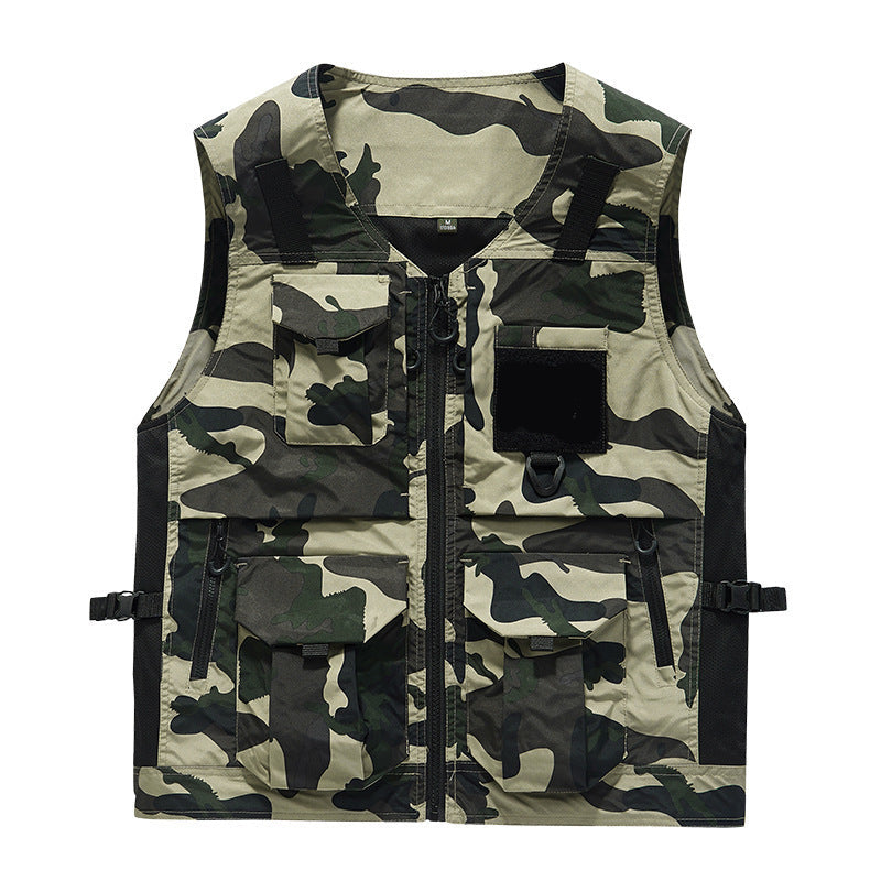 Custom Multi-Pocket Utility Vest with Logo Printing