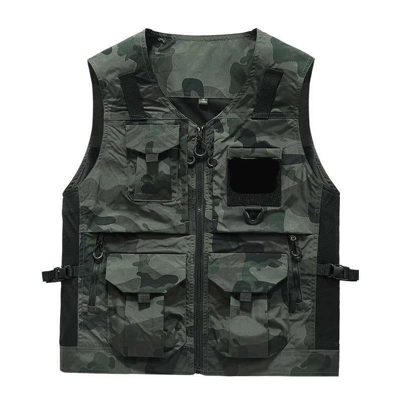 Custom Multi-Pocket Utility Vest with Logo Printing