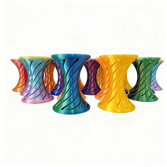 3D-printed crafts with creative push-and-rotate features