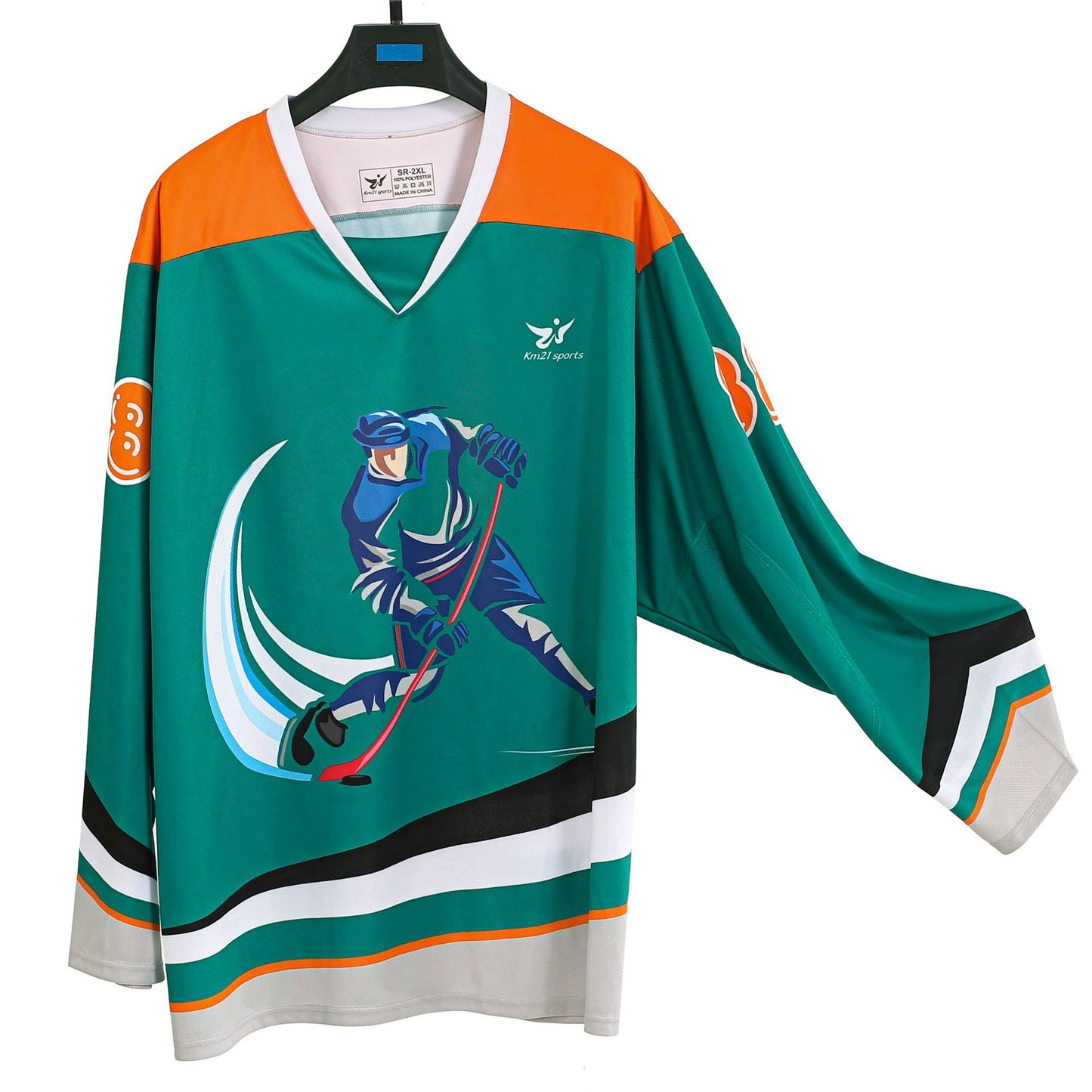 American V-neck loose game hockey jersey