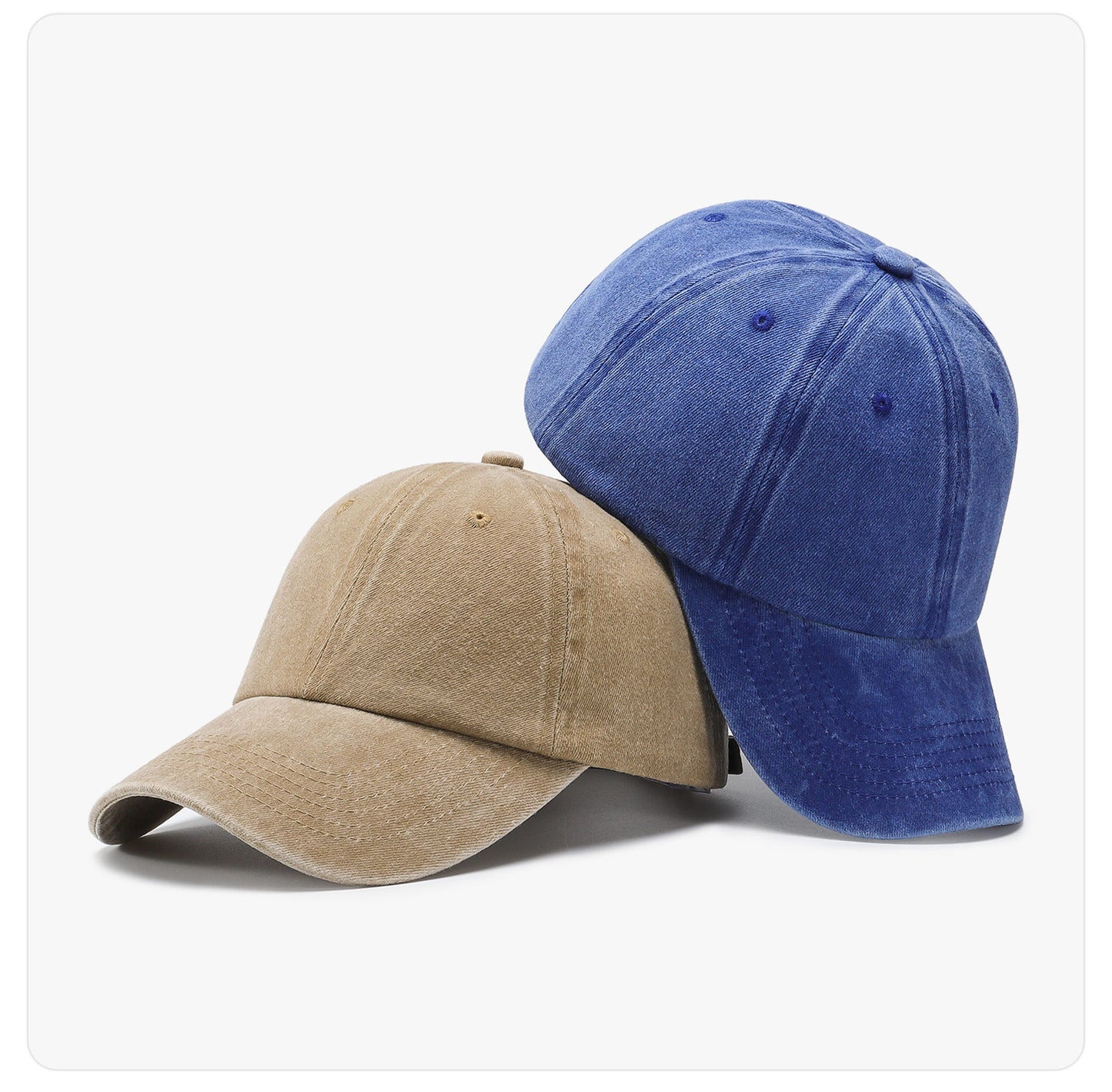 Custom Logo Baseball Cap - Unisex Versatile Deep Crown Large Head Size Face-Shading Structured Cotton Snapback