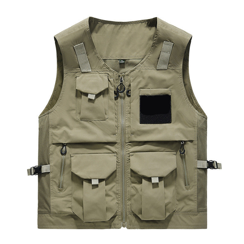 Custom Multi-Pocket Utility Vest with Logo Printing