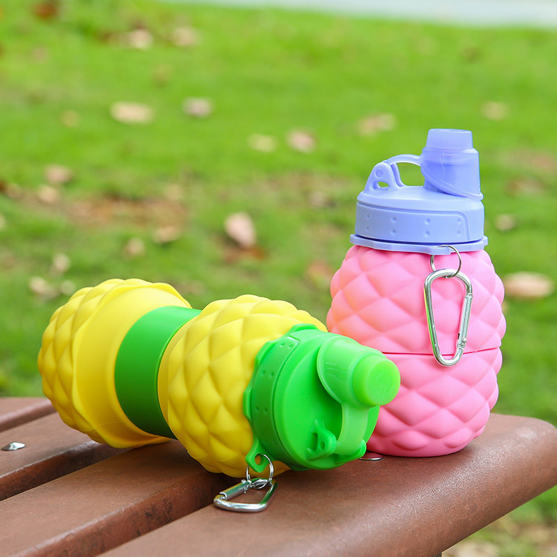 Sports Outdoor Travel Water Bottle Silicone Collapsible Cup Food-Grade Foldable Telescopic Cup