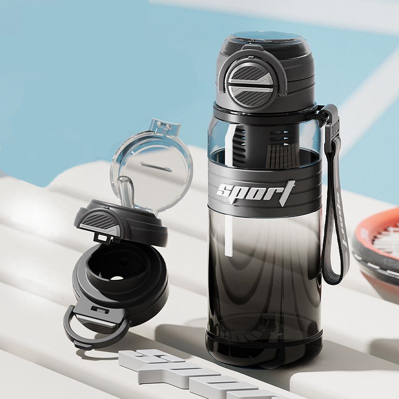 Tough Kids' Water Bottle: Large-Capacity, Summer-Proof with Dual Lids for School & Sports