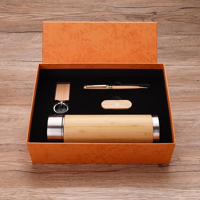 Smart Bamboo Tumbler & USB Gift Set for Corporate Business Gifts