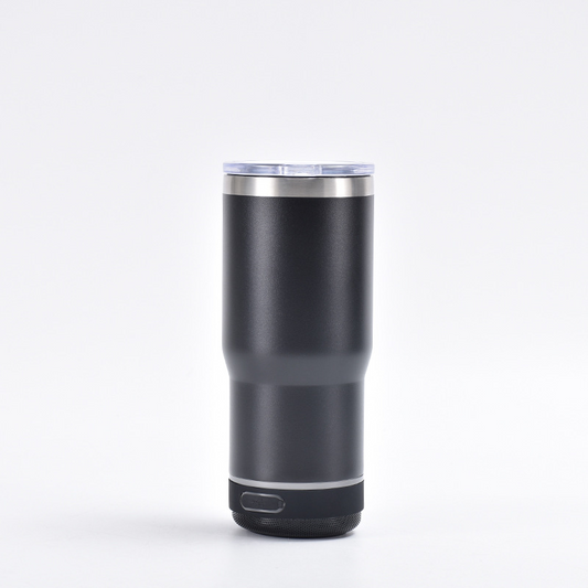 304 Stainless Steel Thermal Insulation Cup with Bluetooth Speaker, Car Vacuum Flask, Double-Walled Portable Cold Brew Tumbler