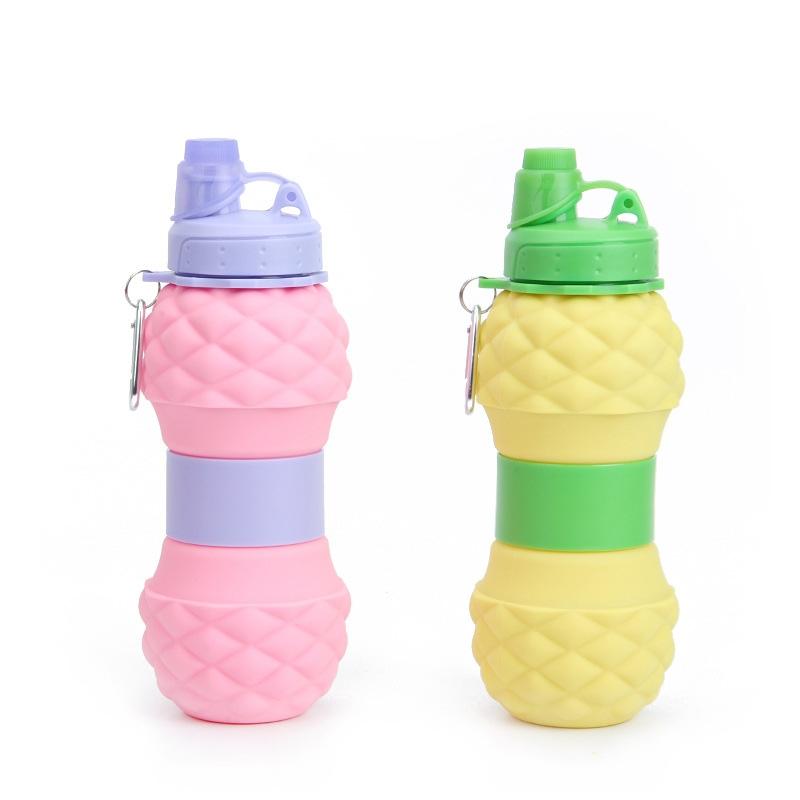 Sports Outdoor Travel Water Bottle Silicone Collapsible Cup Food-Grade Foldable Telescopic Cup